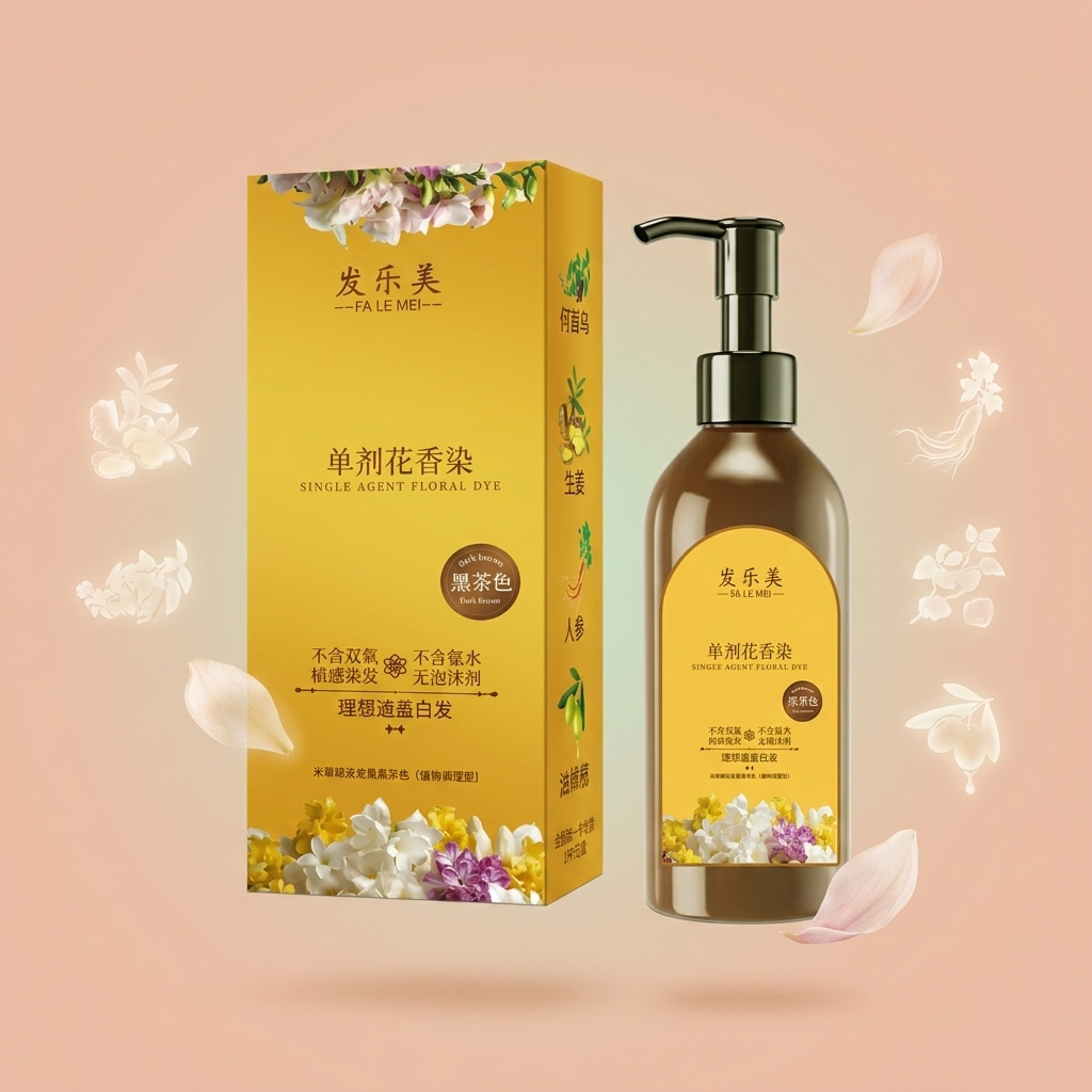 Natural Japanese Natural Hair Dye Shampoo | Original Long-Lasting