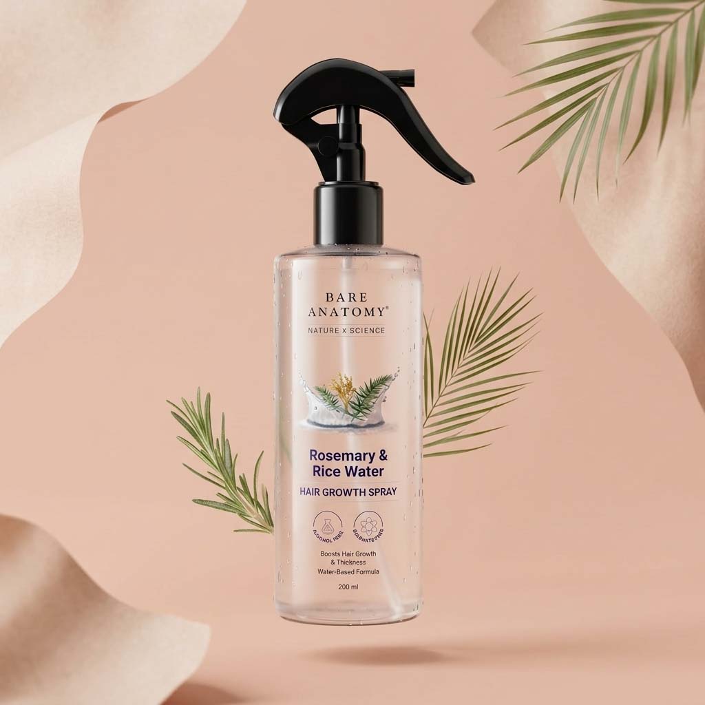 Rosemary & Rice Water Spray For Natural Hair Growth & Hair Thickness