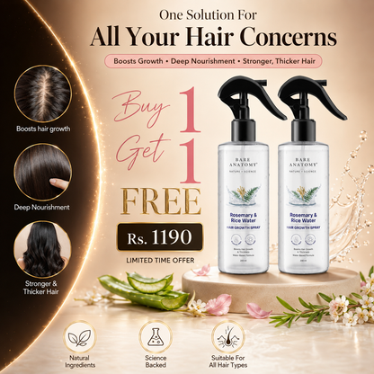 Rosemary & Rice Water Spray For Natural Hair Growth & Hair Thickness
