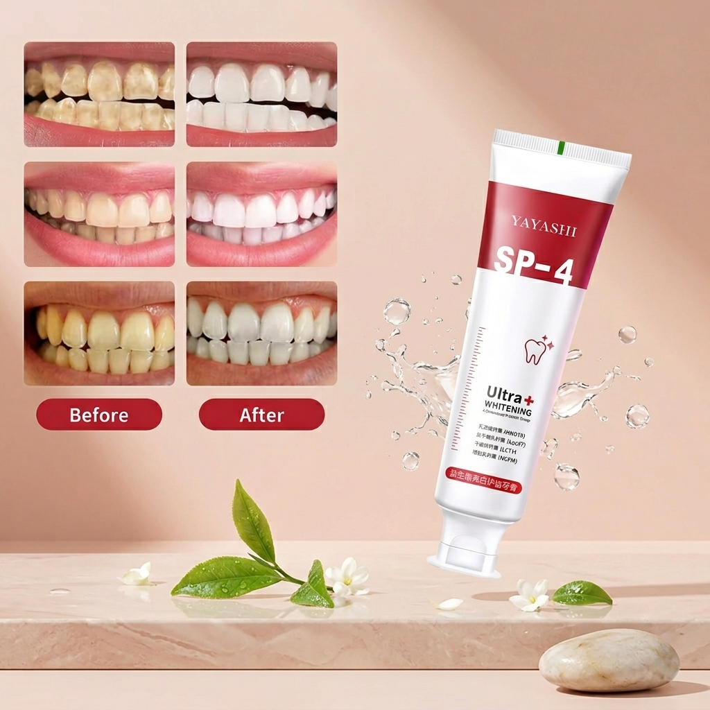 Yayashi SP4 Oral Care Probiotic Whitening Toothpaste 120g – Shine Brighter, Remove Years of Coffee, Tea & Smoking Stains