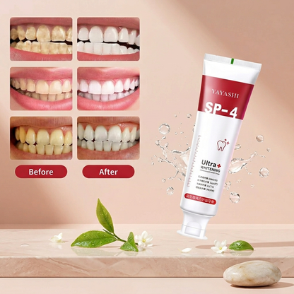Yayashi SP4 Oral Care Probiotic Whitening Toothpaste 120g – Shine Brighter, Remove Years of Coffee, Tea & Smoking Stains