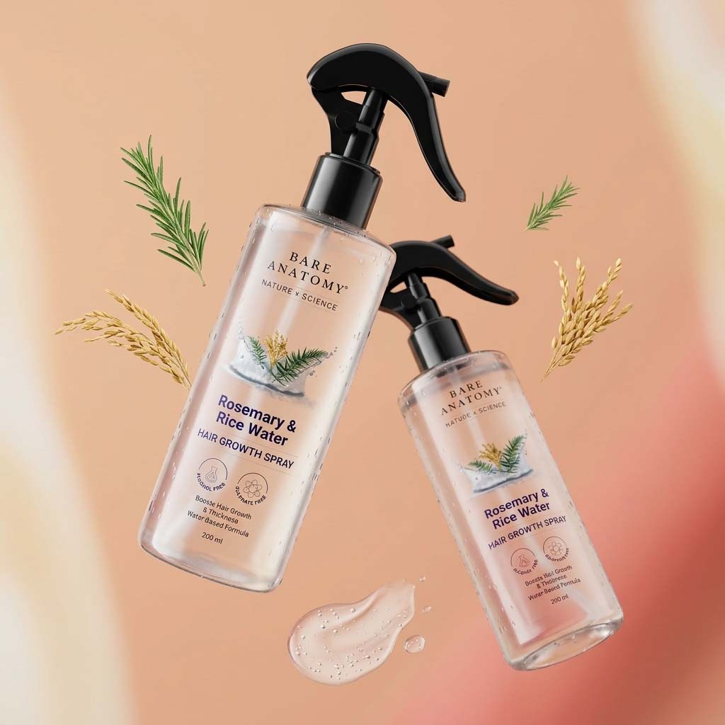 Rosemary & Rice Water Spray For Natural Hair Growth & Hair Thickness