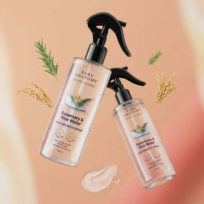 Rosemary & Rice Water Spray For Natural Hair Growth & Hair Thickness
