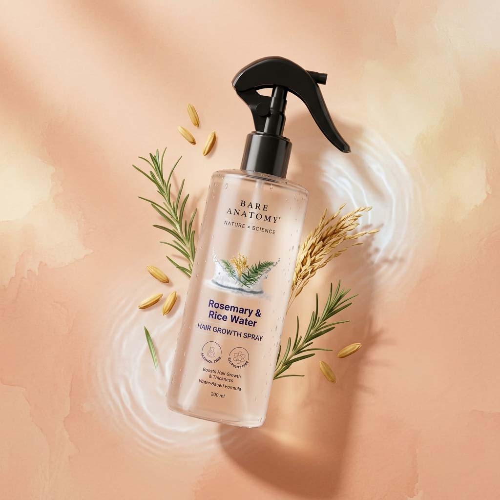 Rosemary & Rice Water Spray For Natural Hair Growth & Hair Thickness